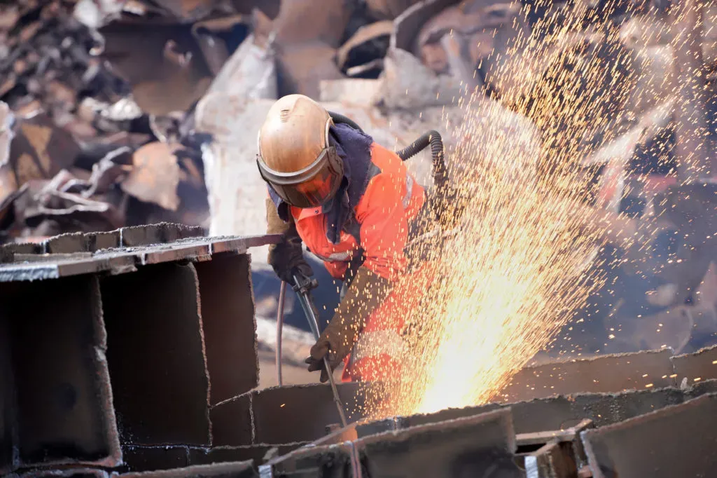 Oxycoupage professionnel en action