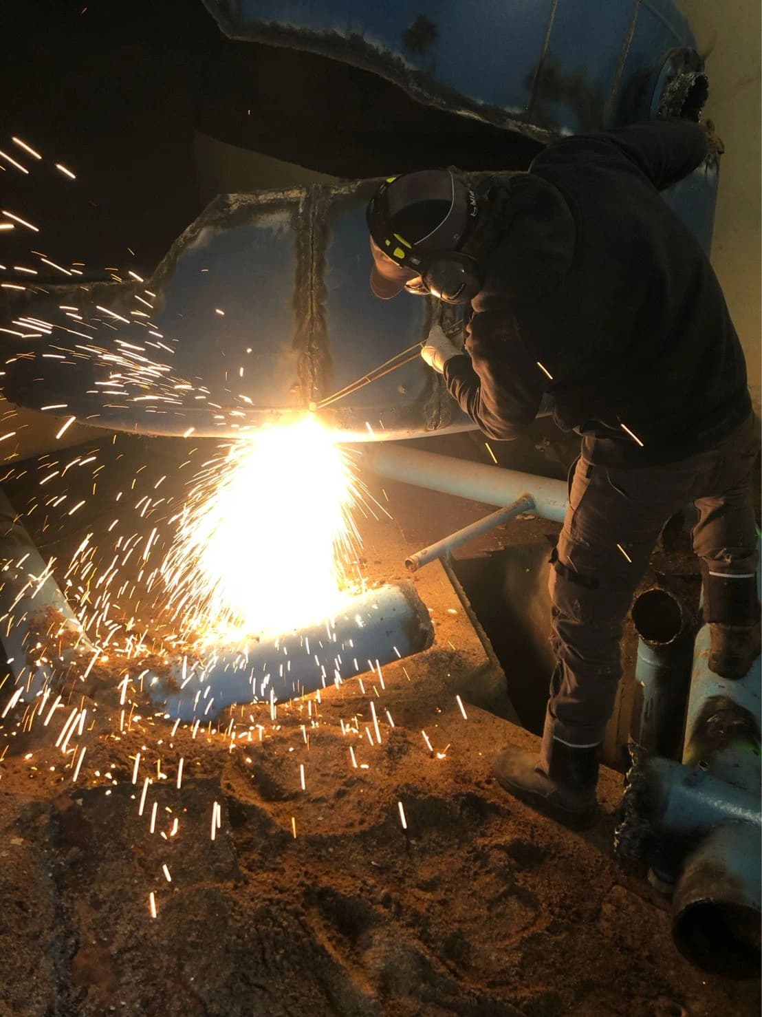 Chalumistes et opérateurs équipés